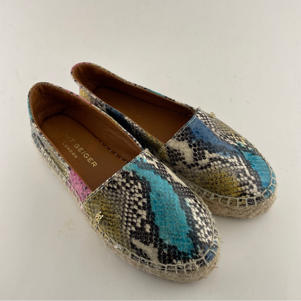 Kurt Geiger London Snakeskin Platform Espadrilles Size 37 (Best fit 6-6.5)